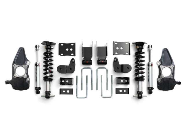QA1 FULL-VEHICLE LOWERING KIT [Drive Type 2WD | Valving Double | w/ Drop Spindles] (2015-2020 Ford F-150)