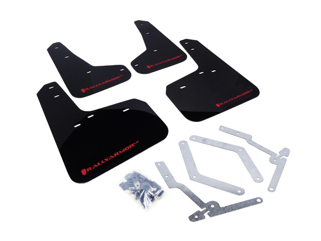 RALLY ARMOR UR Black Flaps w/ Red Logo (2012-2018 Focus ST & RS)