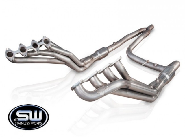 STAINLESS WORKS Long Tube Headers & Y-Pipe w/ Catalytic Converters, Factory Connect, 1-3/4" x 2-1/2" (2004-2008 F-150 5.4L MOD)