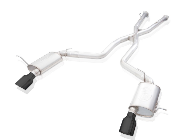 STAINLESS WORKS "REDLINE SERIES" Cat-Back Exhaust w/ Black Tips, 3", FACTORY CONNECT (2018-2020 Durango SRT)