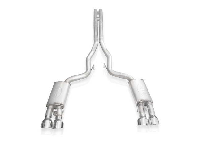 STAINLESS WORKS "REDLINE SERIES" Cat-Back Exhaust & H-Pipe w/ Polished Tips, FACTORY CONNECT (2020 Mustang Shelby GT500)
