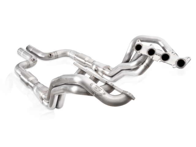 STAINLESS WORKS Long Tube Headers & Connection Pipes w/ Catalytic Converters, 2" x 3", AFTERMARKET CONNECT (2015-2018 Mustang GT)