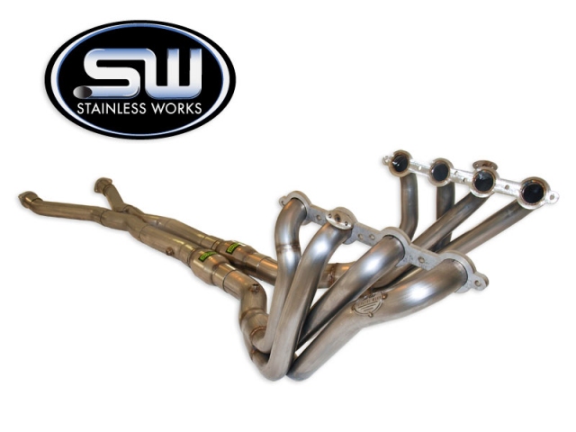 Stainless Works Long Tube Headers & X-Pipe w/ Catalytic Converters, Factory Connect, 1-7/8" x 3" (1997-2000 Corvette)
