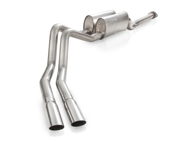 Stainless Works Smooth Tube Exhaust, Factory Connect, 3", Behind Passenger Rear Tire (2011-2014 F-150 5.0L)